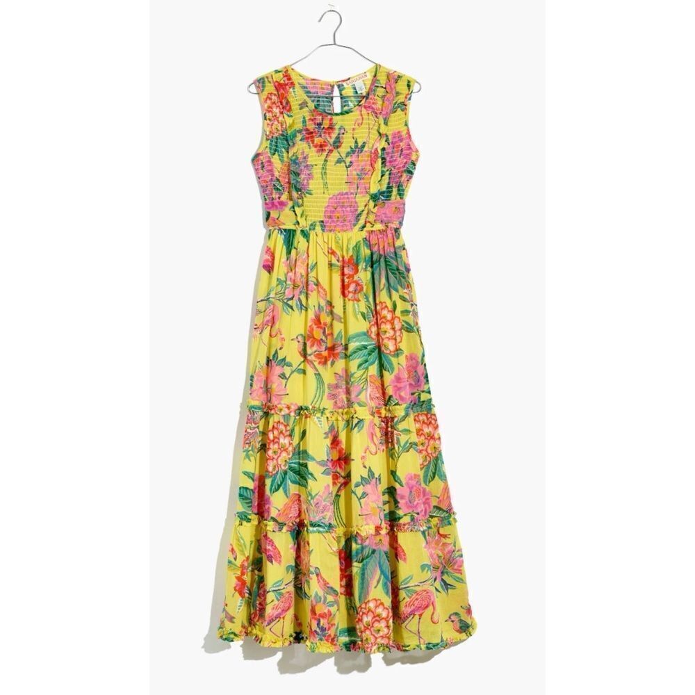 Rare Banjanan Isha Smocked Midi Dress Size S